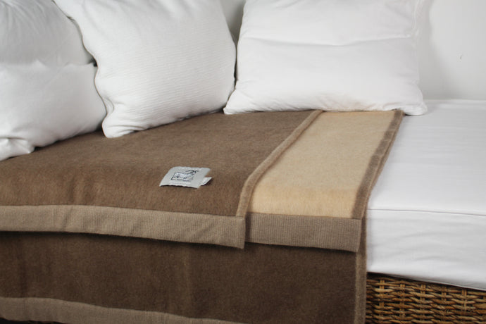 Colorado Blanket - 2 Tone Reversible - Natural Brown/Natural Beige