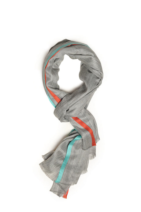 Superfine Colour Border Shawl