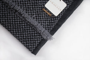 Travel Wrap | Grey/Black Herringbone